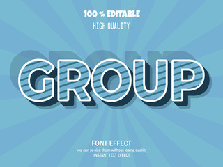 Modern 3d text effect, editable font effect