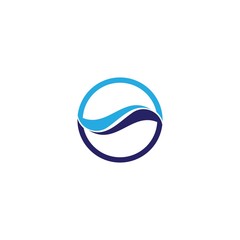 Water wave logo template vector icon design