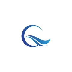 Obraz premium Water wave logo template vector icon design