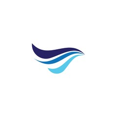 Water wave logo template vector icon design