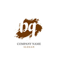 BG Initial handwriting logo vector