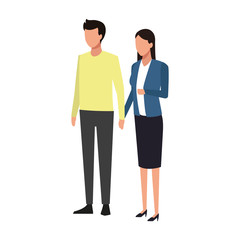 adult couple standing icon