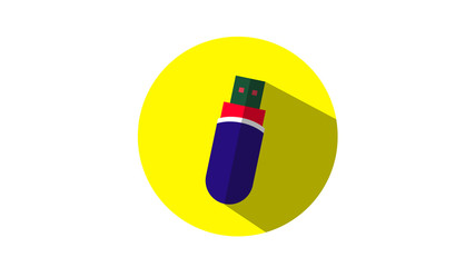 usb pen icon on white background