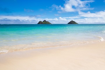 Fototapeta na wymiar ラニカイビーチの’景色、ハワイ
