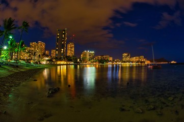 Fototapeta premium ワイキキの夜景