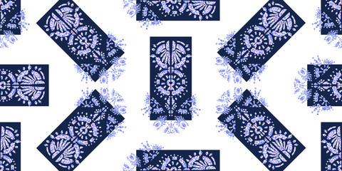 Glamour rich ornament on glitter effect. Royal geometric ornate pattern. Vector glamour sparkle shapes.
