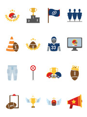 Obraz premium American football icon set vector design