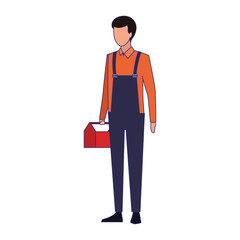 avatar builder man standing icon, colorful design