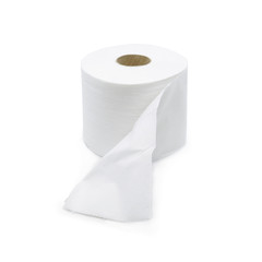 white tissue roll on white background