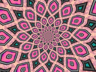 Colorful digital graphic kaleidoscope symmetry mandala style in laser light sunray trial pattern, Tie Dye , spiderweb art abstract background for art projects, banner, business,   card, 3D, template