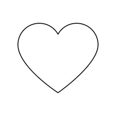 cute heart love line style icon