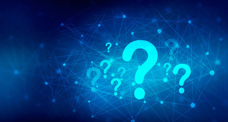 2d illustration question mark background