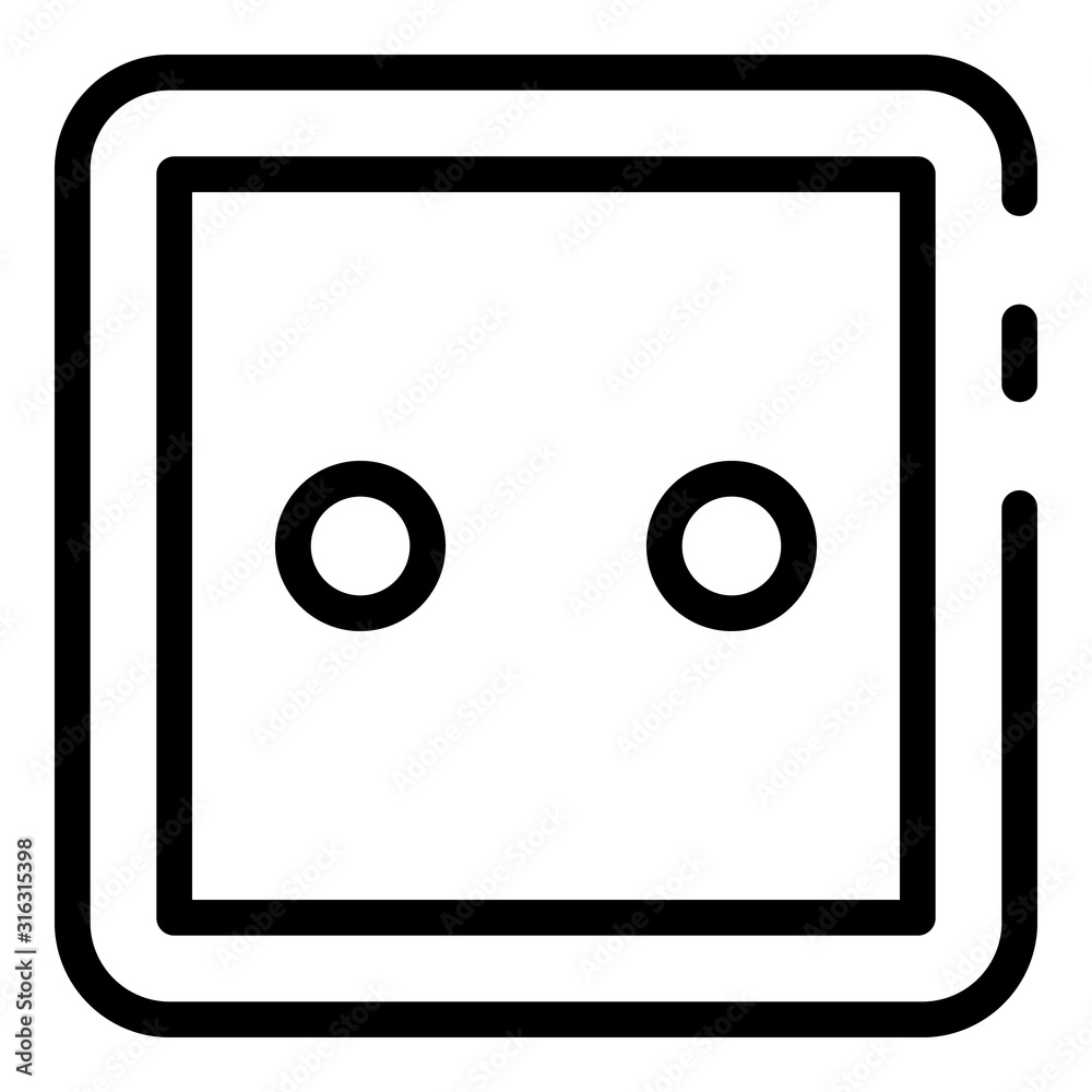 Poster classic socket icon. outline classic socket vector icon for web design isolated on white background