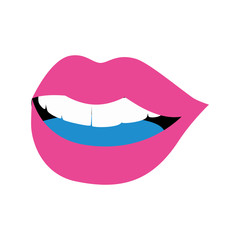 sexy lips female isolated icon