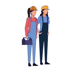 avatar builder women standing, flat design