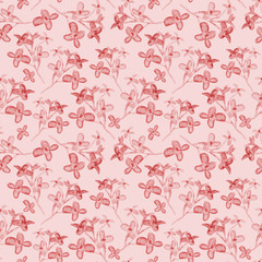 watercolor lilac flowers seamless pattern. spring background.