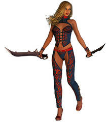 woman with sword, fantasy warrior