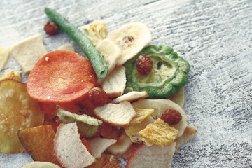 野菜と果物のチップス