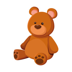 big teddy bear icon, colorful design