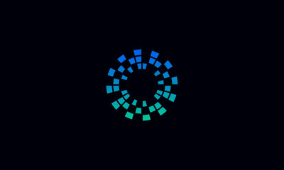 Abstract Development of artificial intelligence sign. Innovative high tech logo template. Smart computer. machine learning. Cognitive - vector