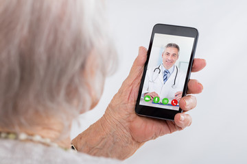 Senior Woman Using Smartphone