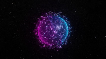 Abstract futuristic planet Earth © cherezoff