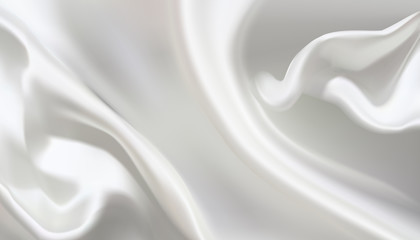 White Silk Fabric Abstract Background