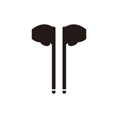 Wireless ear buds vector icon illustration sign