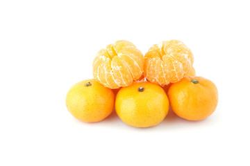tangerines orange isolated on white background
