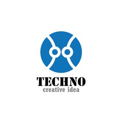 Technology logo design template vector icon