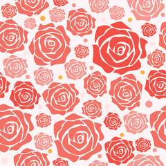 orange rose seamless pattern background, vector illustration.