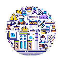 Construction Vector Illustration Concept.
