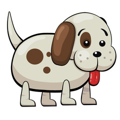 cartoon dog character for animation with separate parts