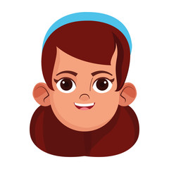 Obraz premium cartoon cute girl icon, colorful design