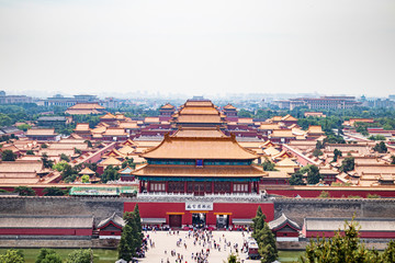 Panorama view of Forbidden City, China