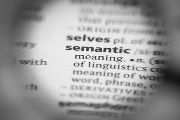 Word or phrase semantic in a dictionary. - 316328507
