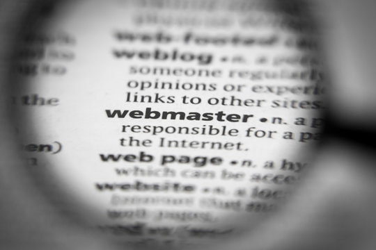 Word or phrase webmaster in a dictionary.