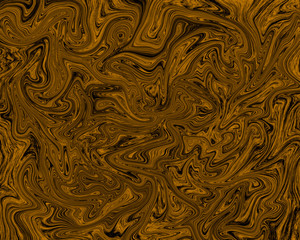 Liquid background wooden texture, oil paint effect in gold vintage color