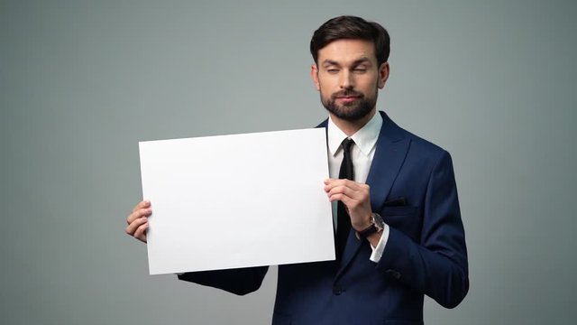 full hd video of young handsome stylish businessman - 4x slow motion
