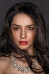 Fototapeta premium Beautiful woman portrait in studio