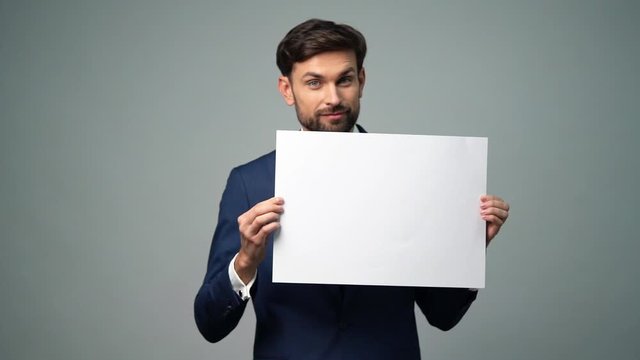 full hd video of young handsome stylish businessman - 4x slow motion