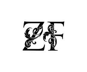 Classy Z, F and ZF Vintage Letter Logo Design