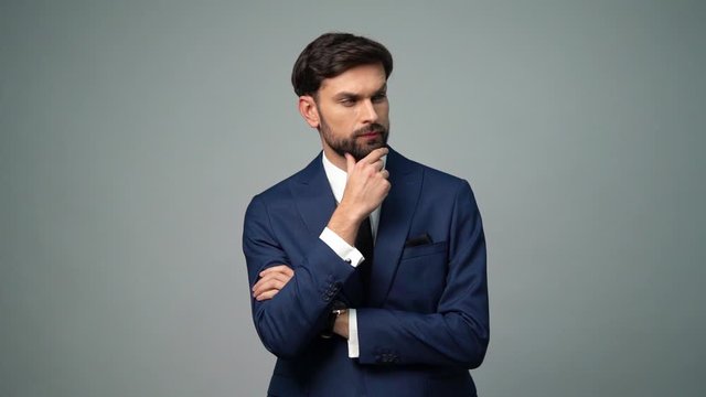full hd video of young handsome stylish businessman - 4x slow motion
