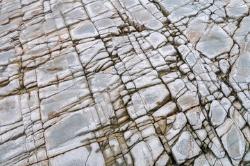 Detailaufnahme Gesteinsschichten - Praia das Illas