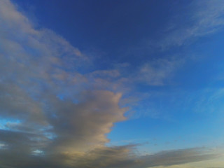 Blue sky with clouds abstract nature background.