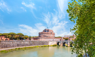 Saint Angel Castle (Castle Saint Angelo) in Rome 