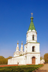 Fototapeta na wymiar Religious architecture. Russia, Ryazan city. Ancient Orthodox Church of the Holy Spirit