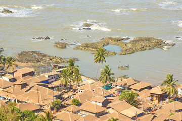 A fishing village by the sea in Western India