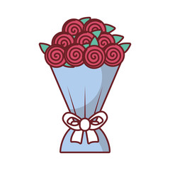 valentines day roses bouquet icon