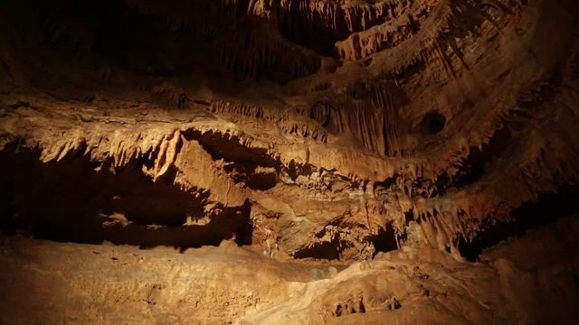 Impressive view of Balcarka Cave, one of cave systems of Moravian Karst, Czech Republic 